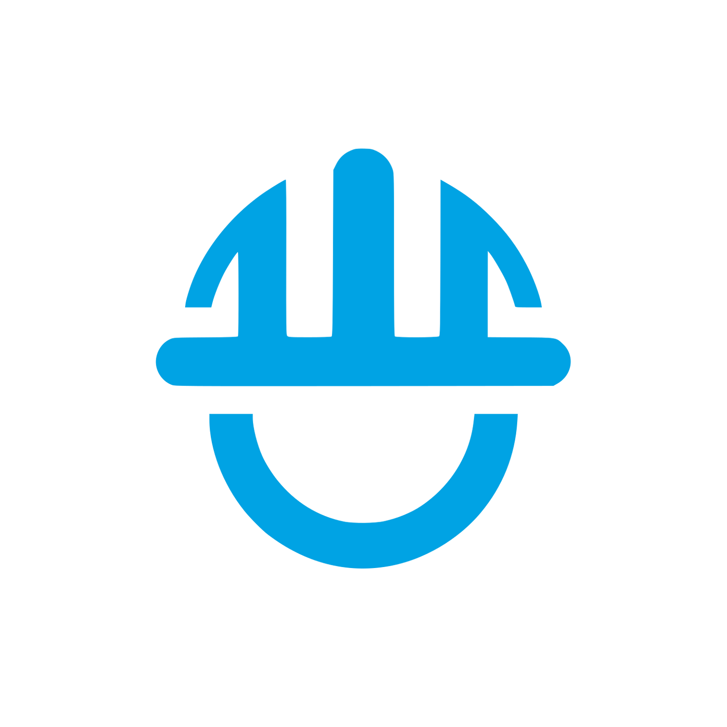 Hardhat Semicircle Logo #00a3e4