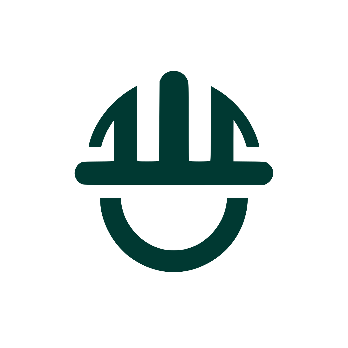 Hardhat Semicircle Logo #003932