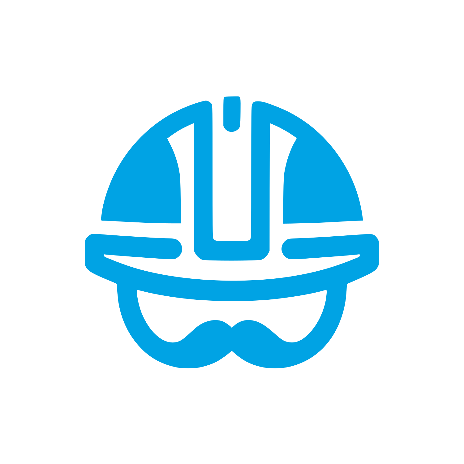 Hardhat Safety Logo #00a3e4