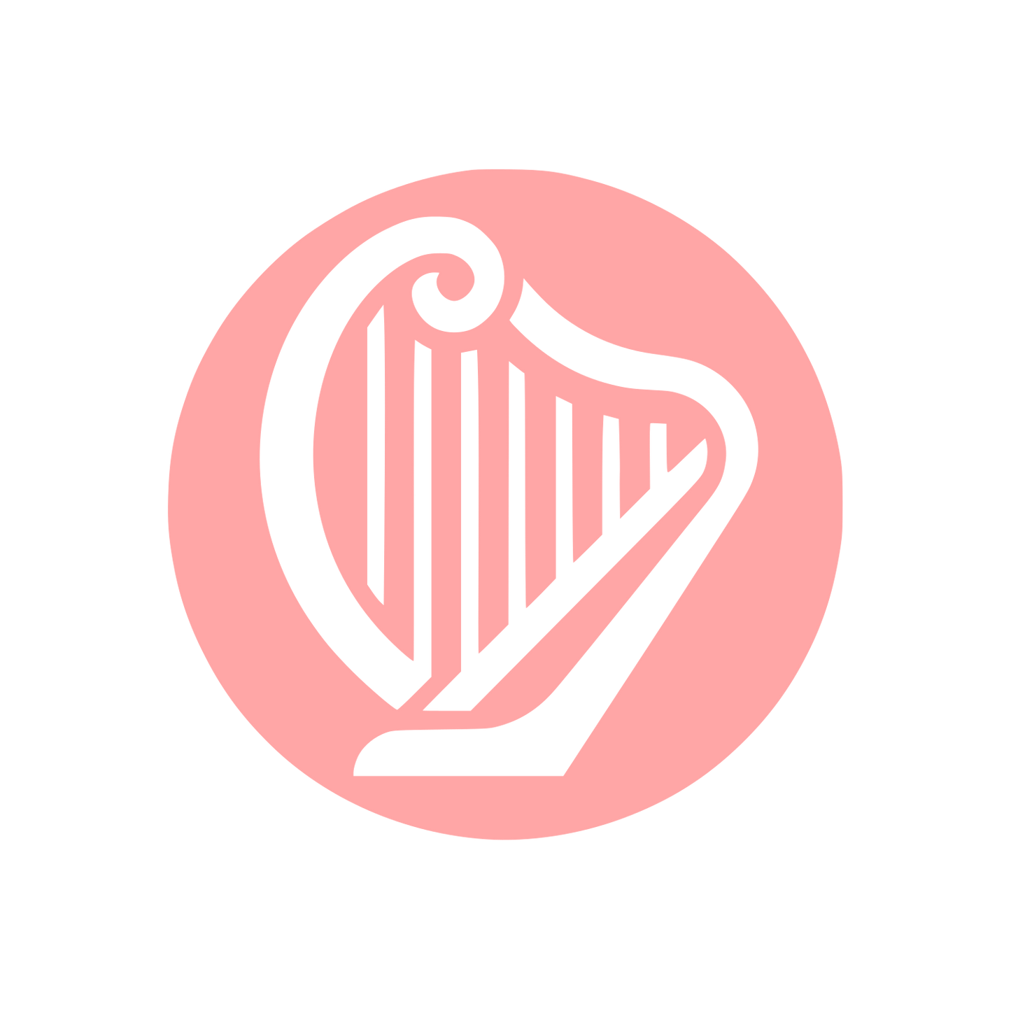 Harp Musical Logo #ffa6a6