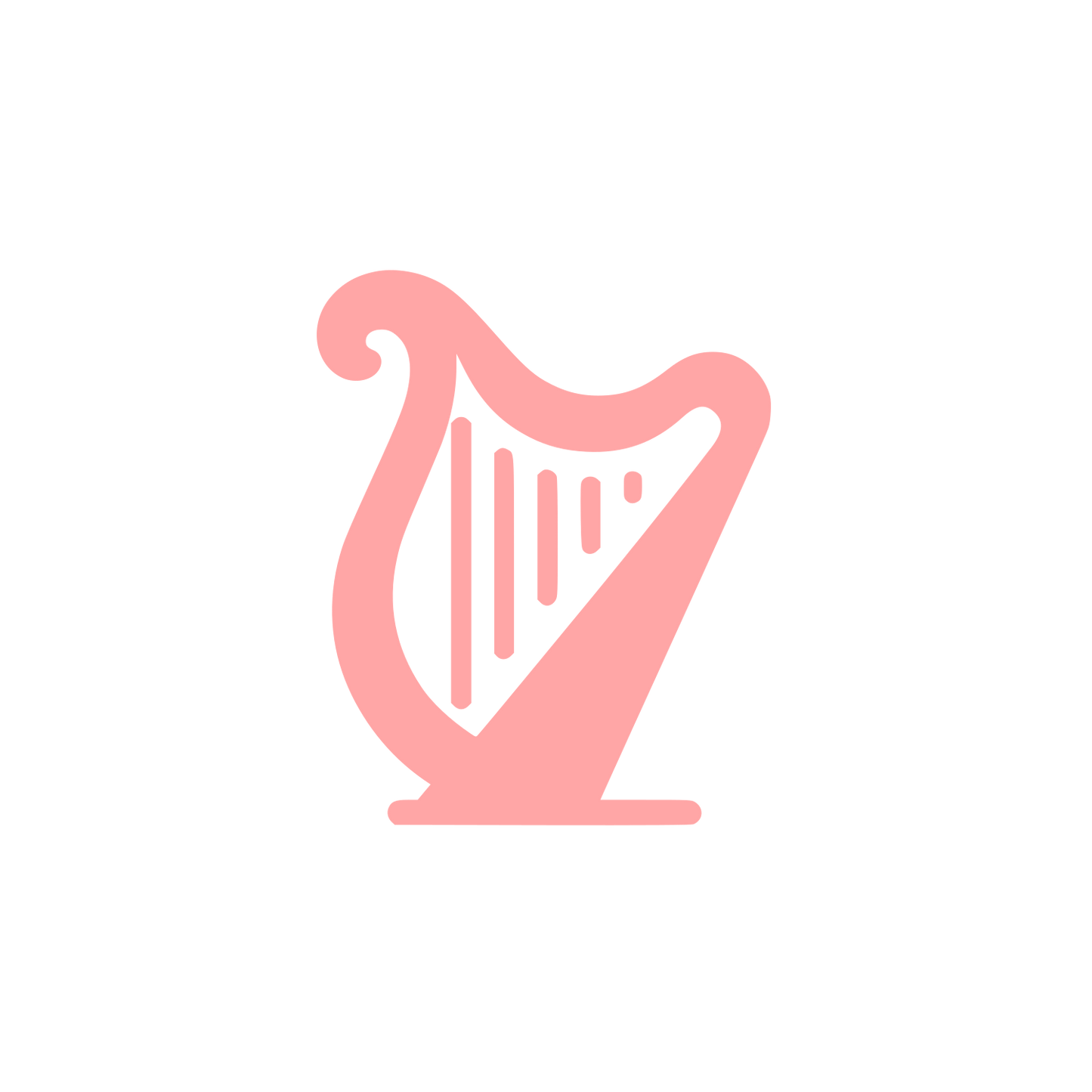 Harp Instrument Logo #ffa6a6