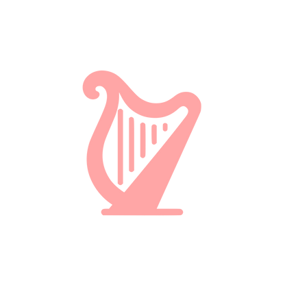 Harp Instrument Logo #ffa6a6