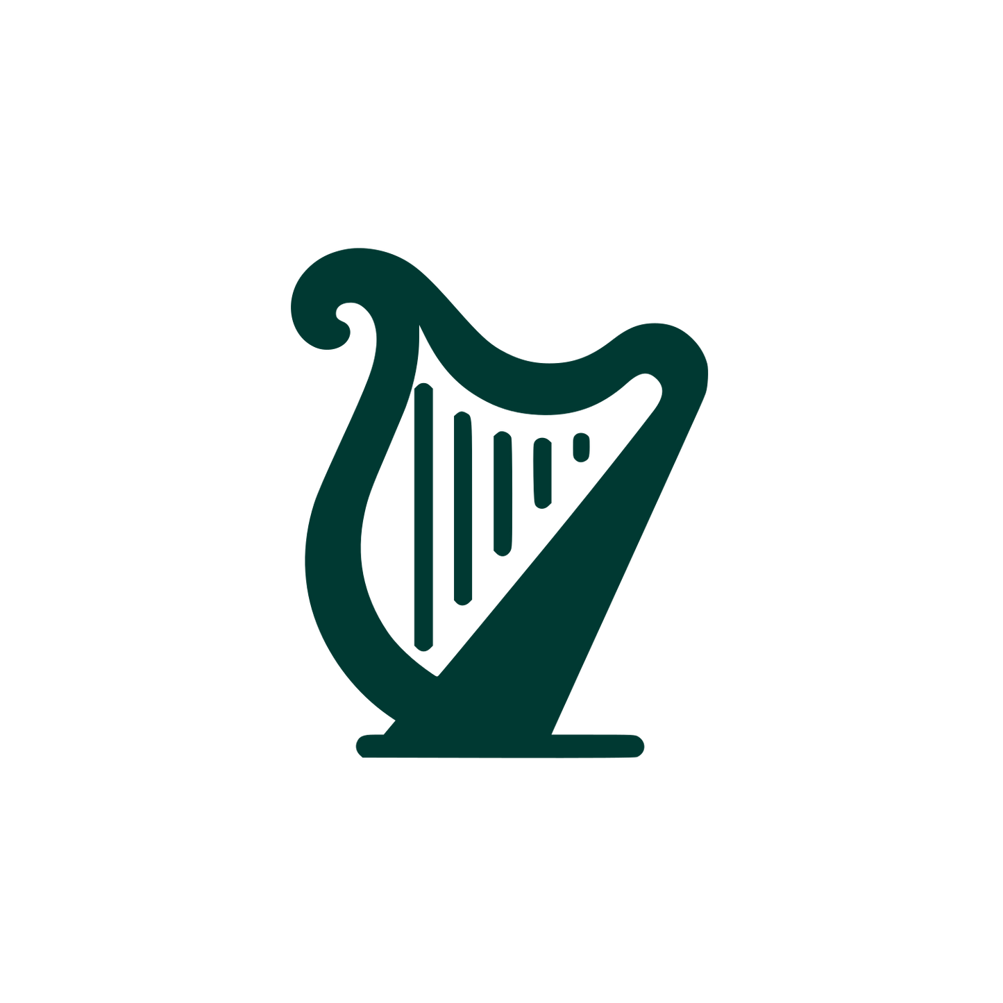 Harp Instrument Logo #003932