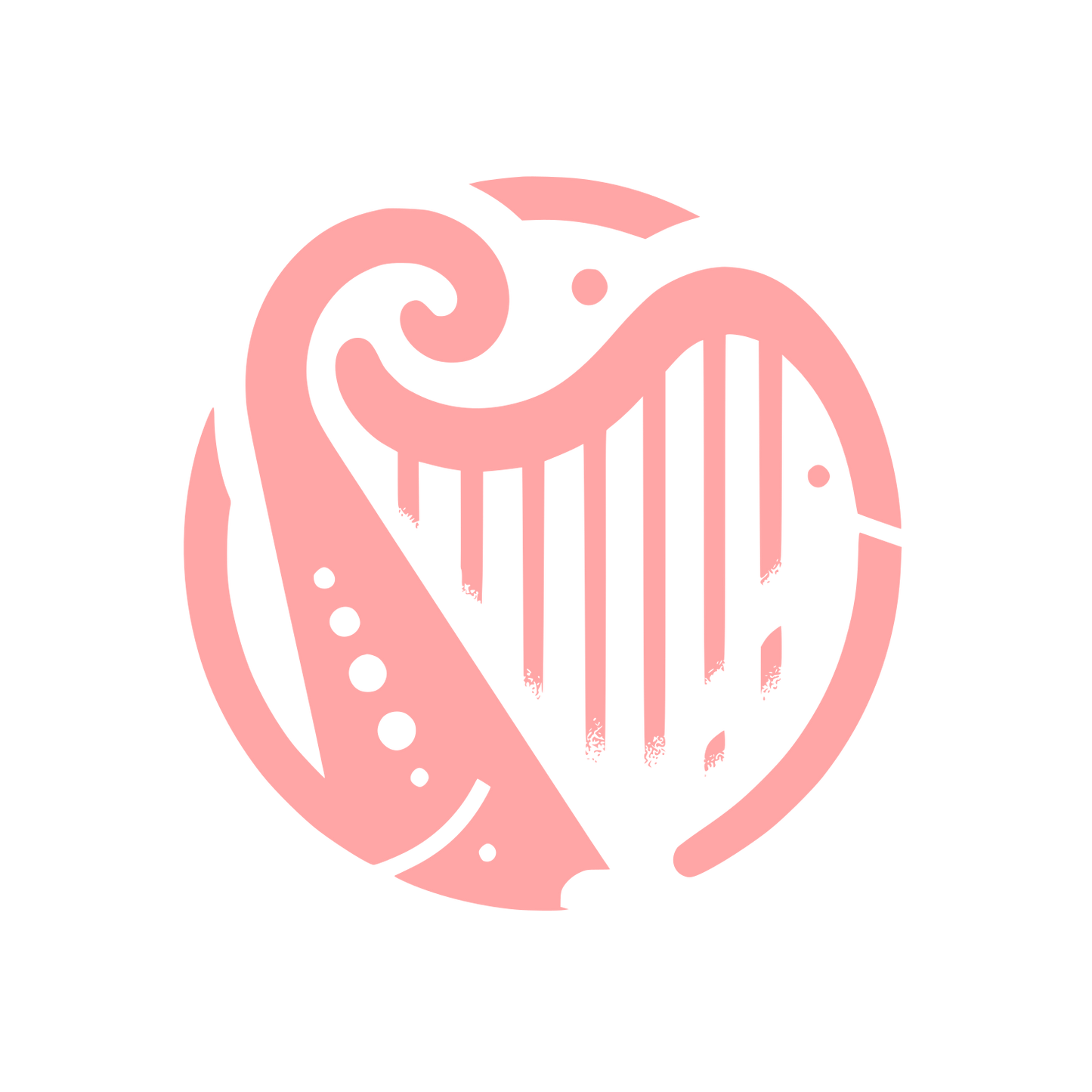 Abstract Whisker Logo #ffa6a6