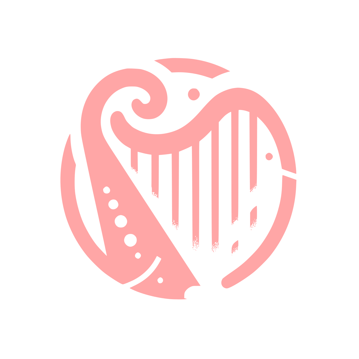 Abstract Whisker Logo #ffa6a6