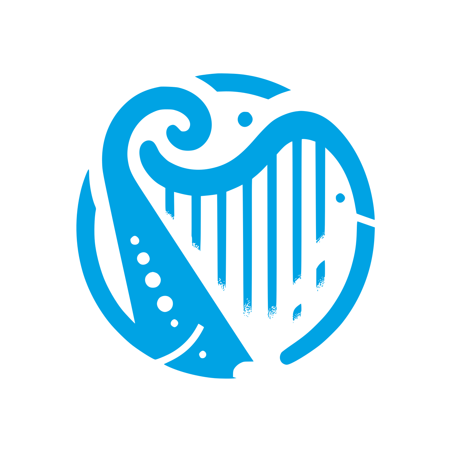 Abstract Whisker Logo #00a3e4