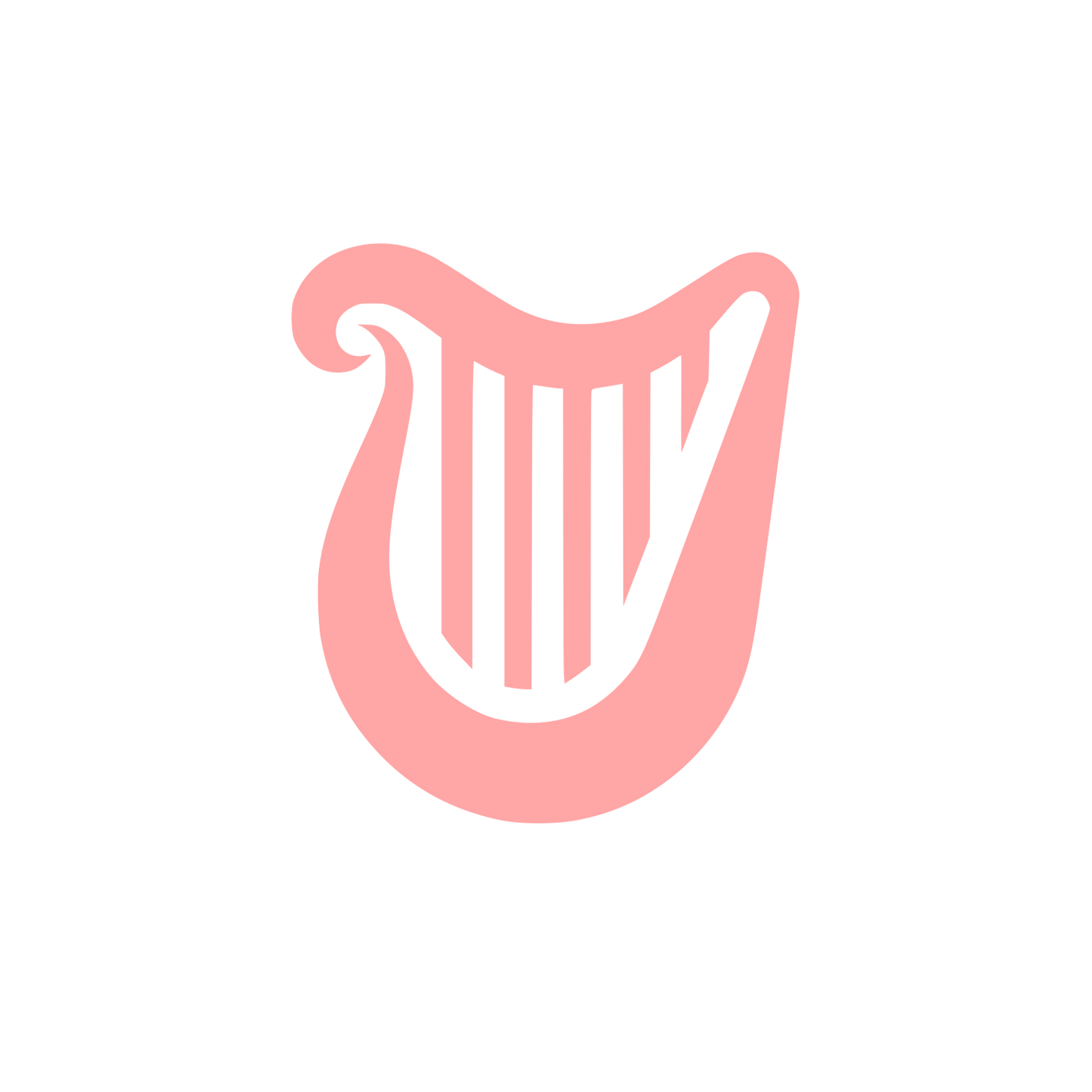 Harp Symbol Logo #ffa6a6