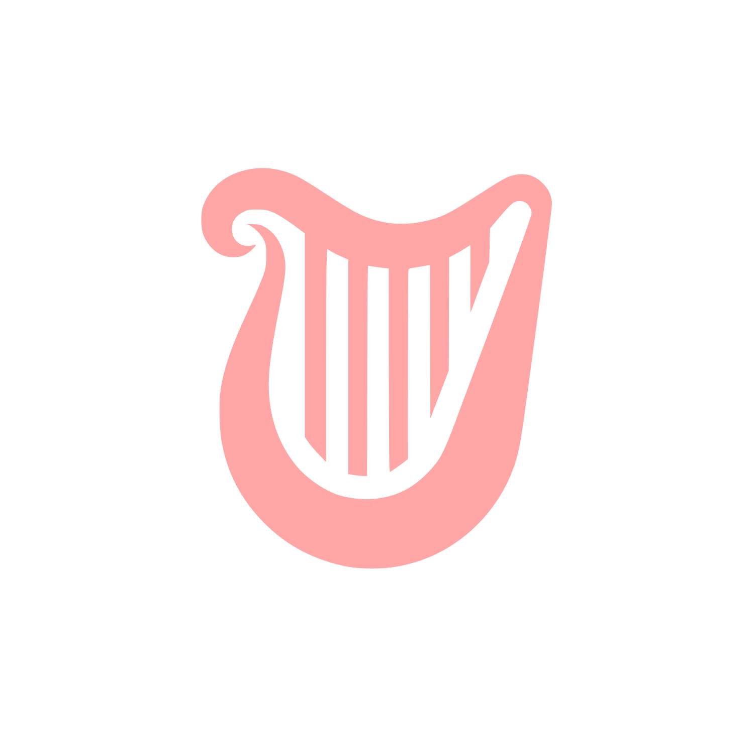 Harp Symbol Logo #ffa6a6