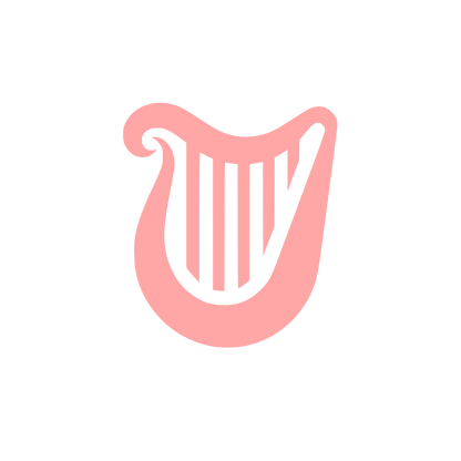 Harp Symbol Logo #ffa6a6