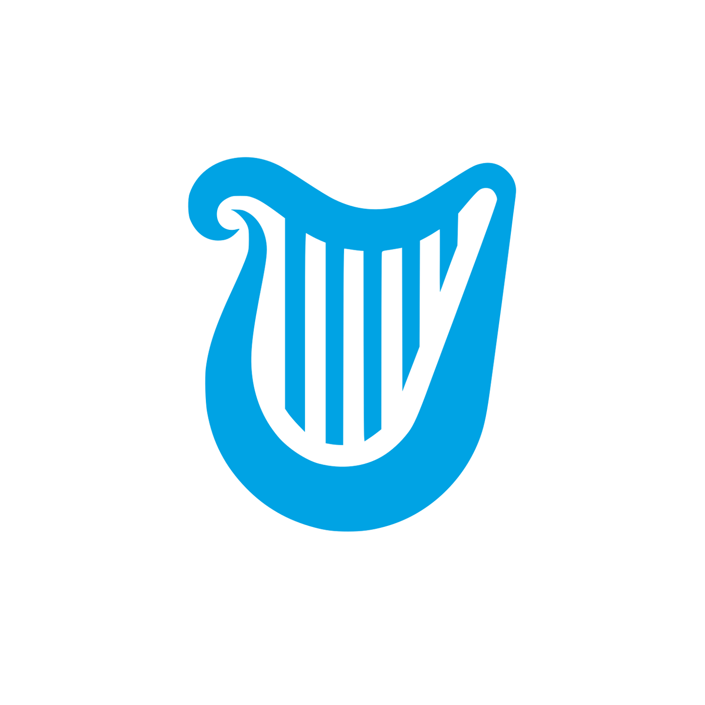 Harp Symbol Logo #00a3e4