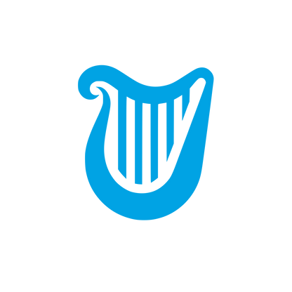 Harp Symbol Logo #00a3e4