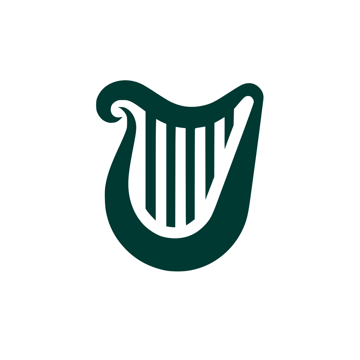 Harp Symbol Logo #003932