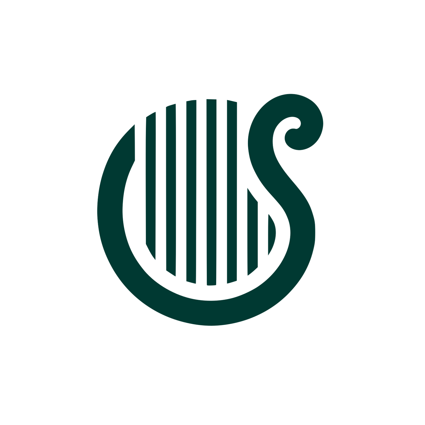 Black Harp Logo #003932