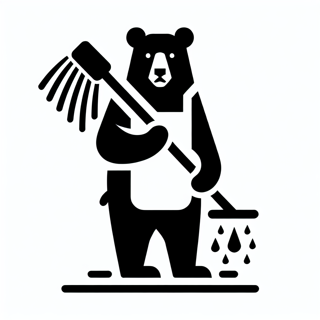 Bear with Mop Logo