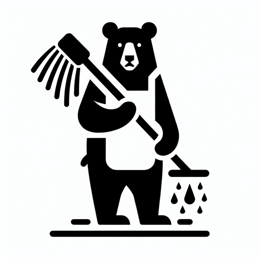 Bear with Mop Logo