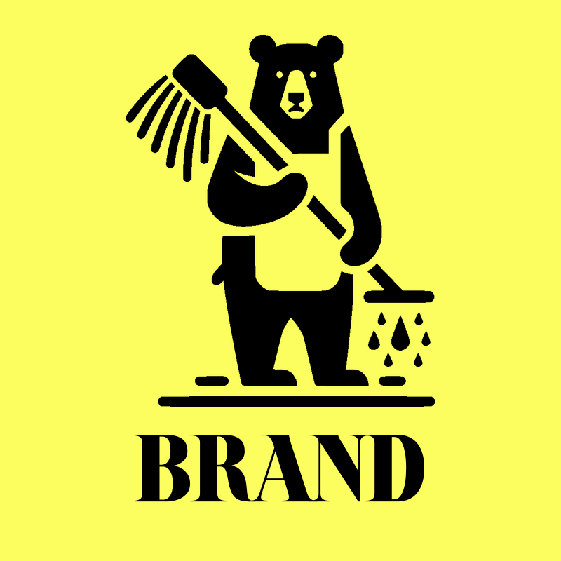 Bear with Mop Logo preview