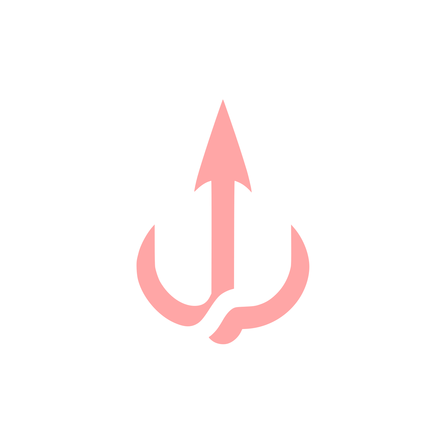 Harpoon Fishing Logo #ffa6a6