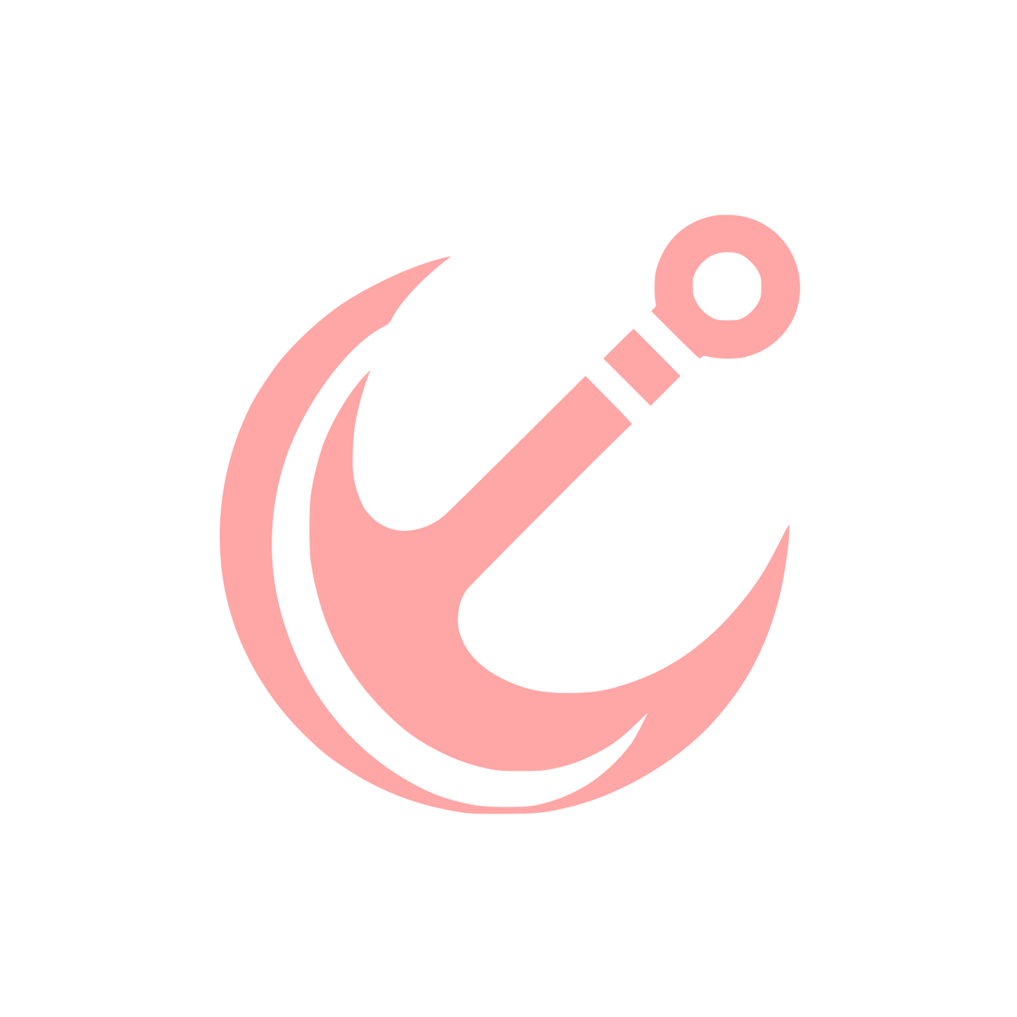 Anchor Fishing Logo #ffa6a6