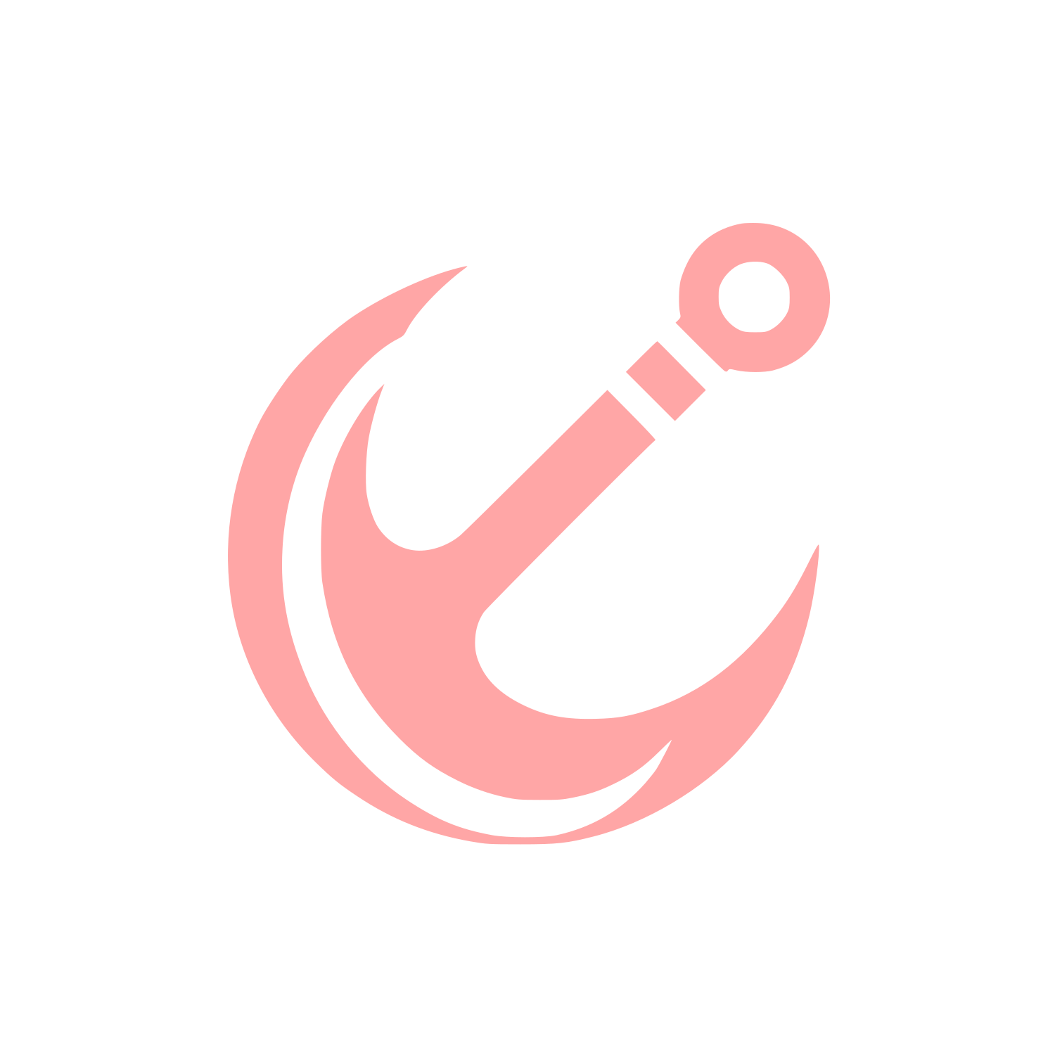 Anchor Fishing Logo #ffa6a6