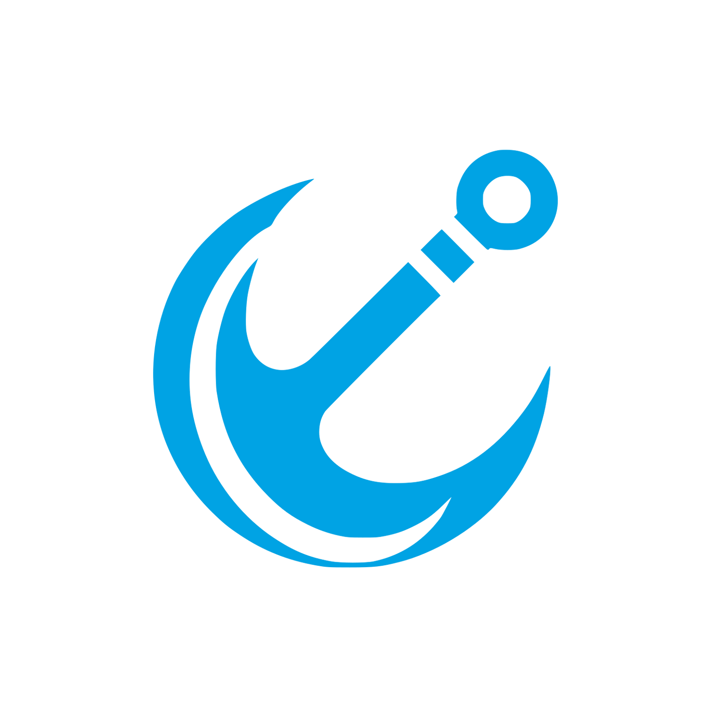 Anchor Fishing Logo #00a3e4