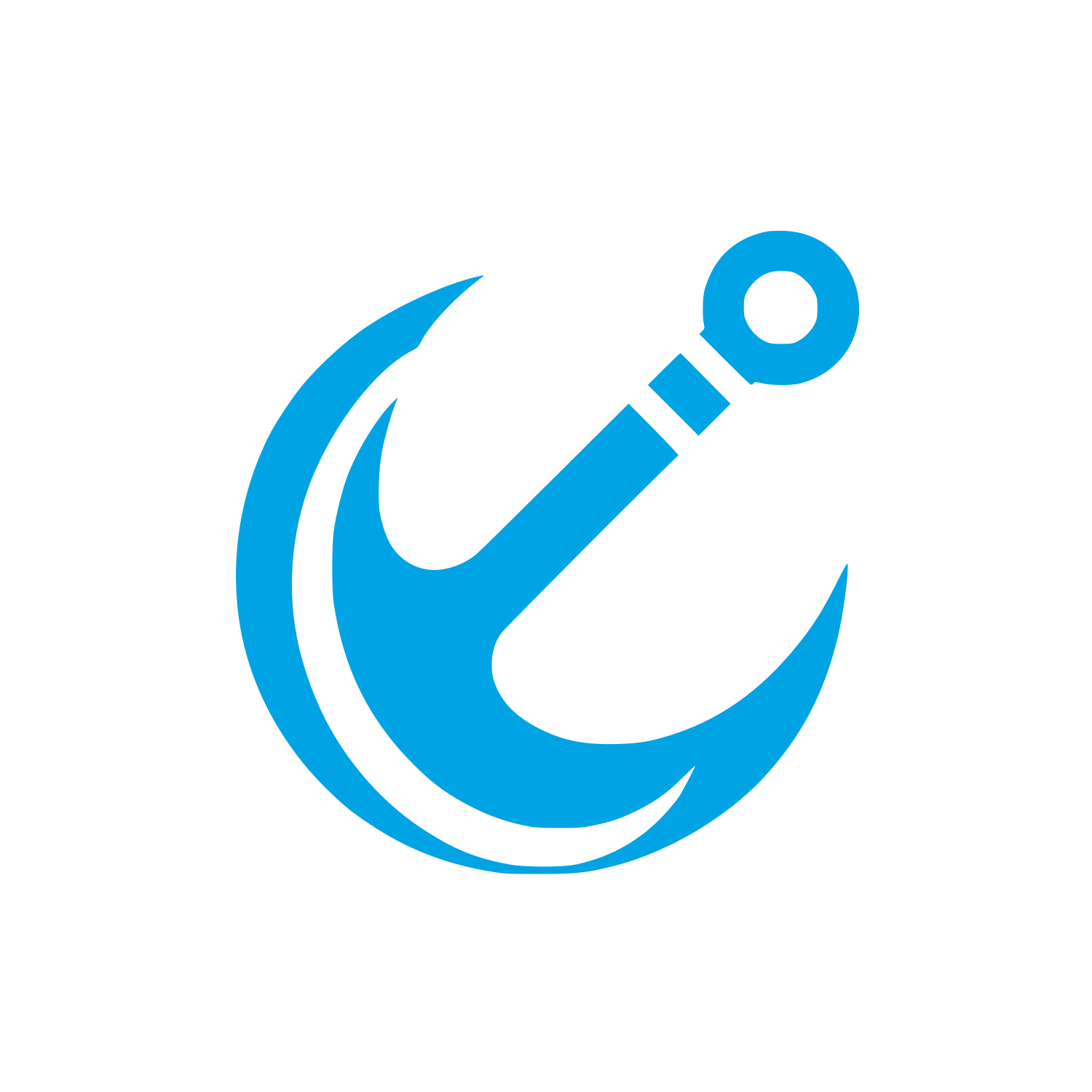 Anchor Fishing Logo #00a3e4