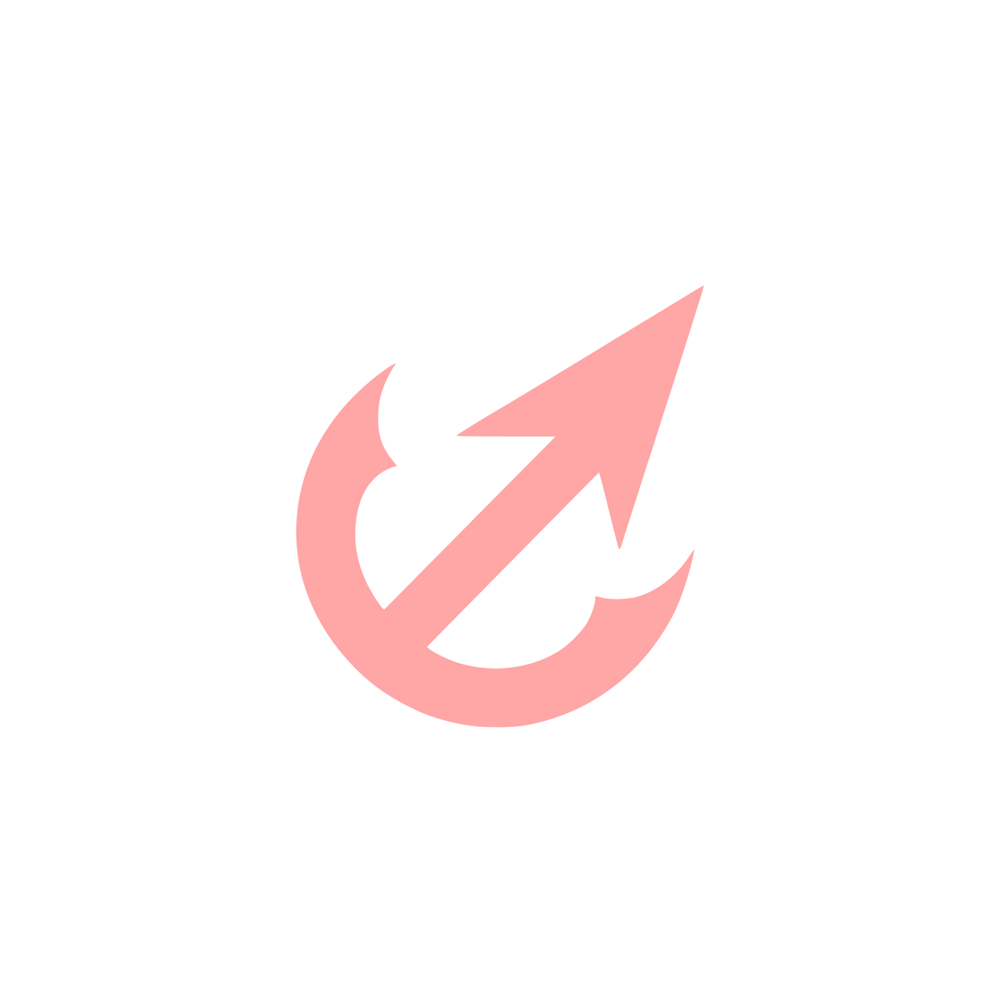 Arrow Anchor Fishing Logo #ffa6a6