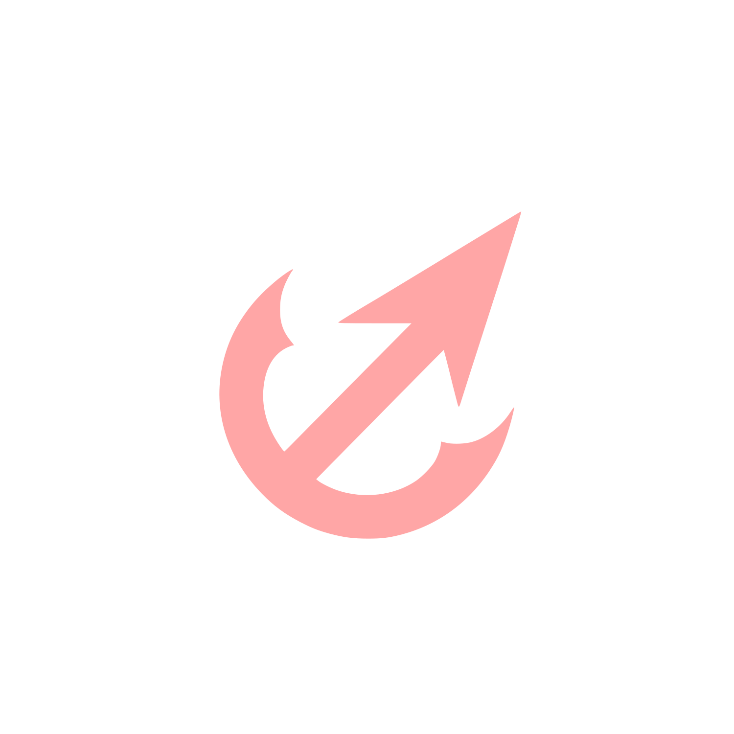 Arrow Anchor Fishing Logo #ffa6a6