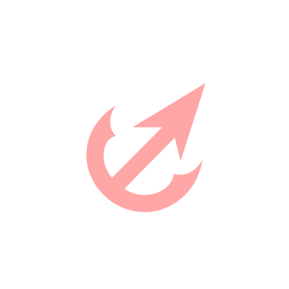 Arrow Anchor Fishing Logo #ffa6a6