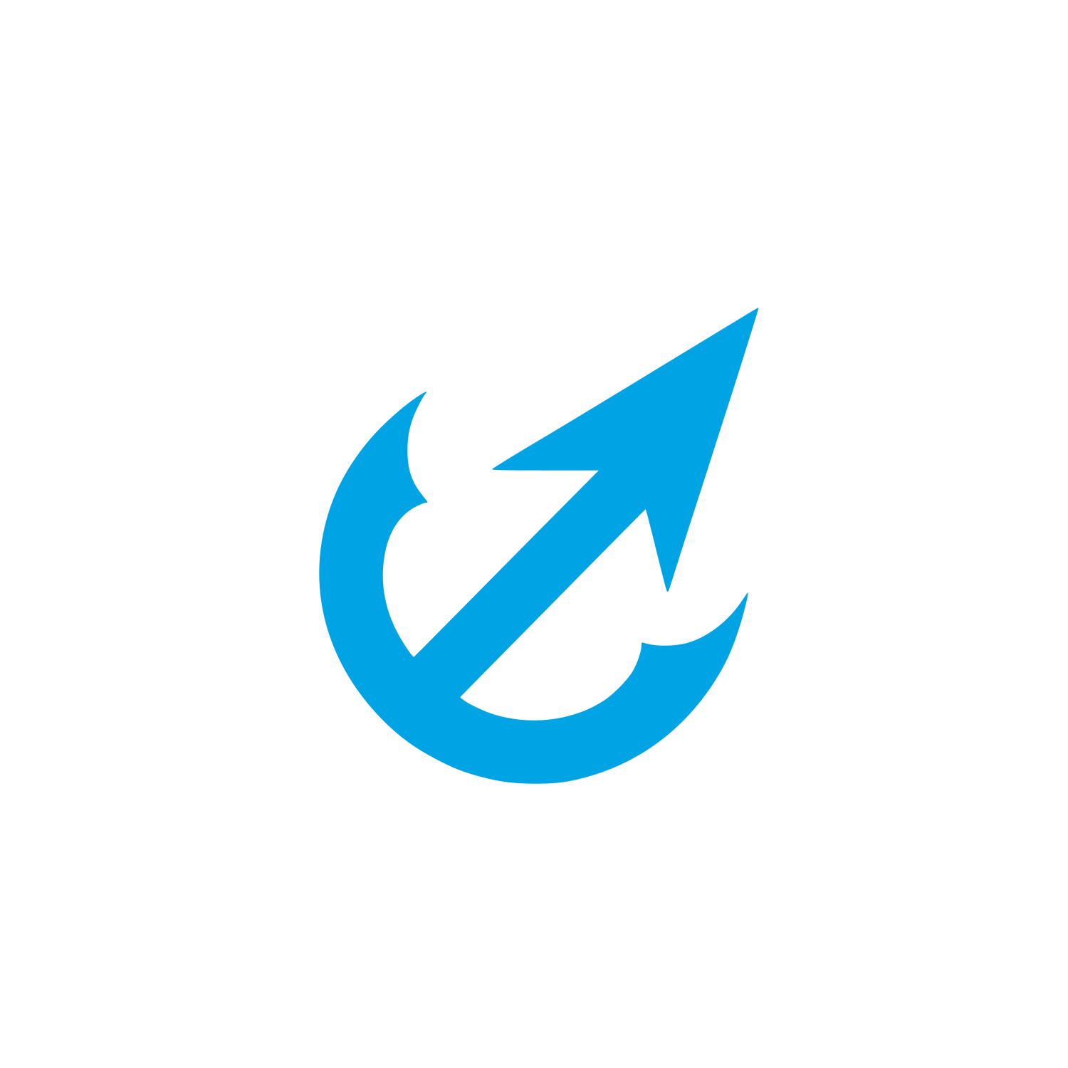 Arrow Anchor Fishing Logo #00a3e4