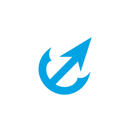 Arrow Anchor Fishing Logo #00a3e4