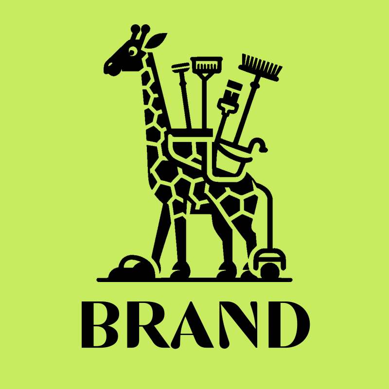 Giraffe Cleaning Service Logo preview