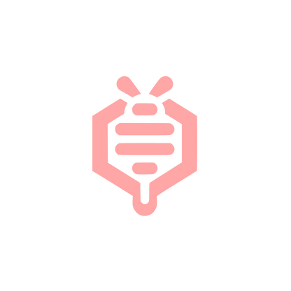 Bee Shield Logo #ffa6a6