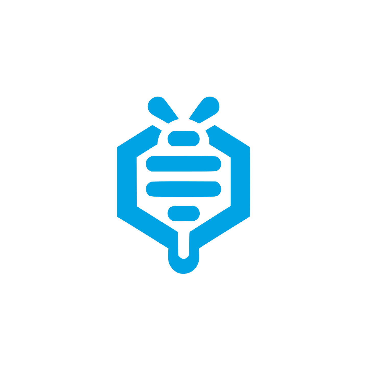 Bee Shield Logo #00a3e4