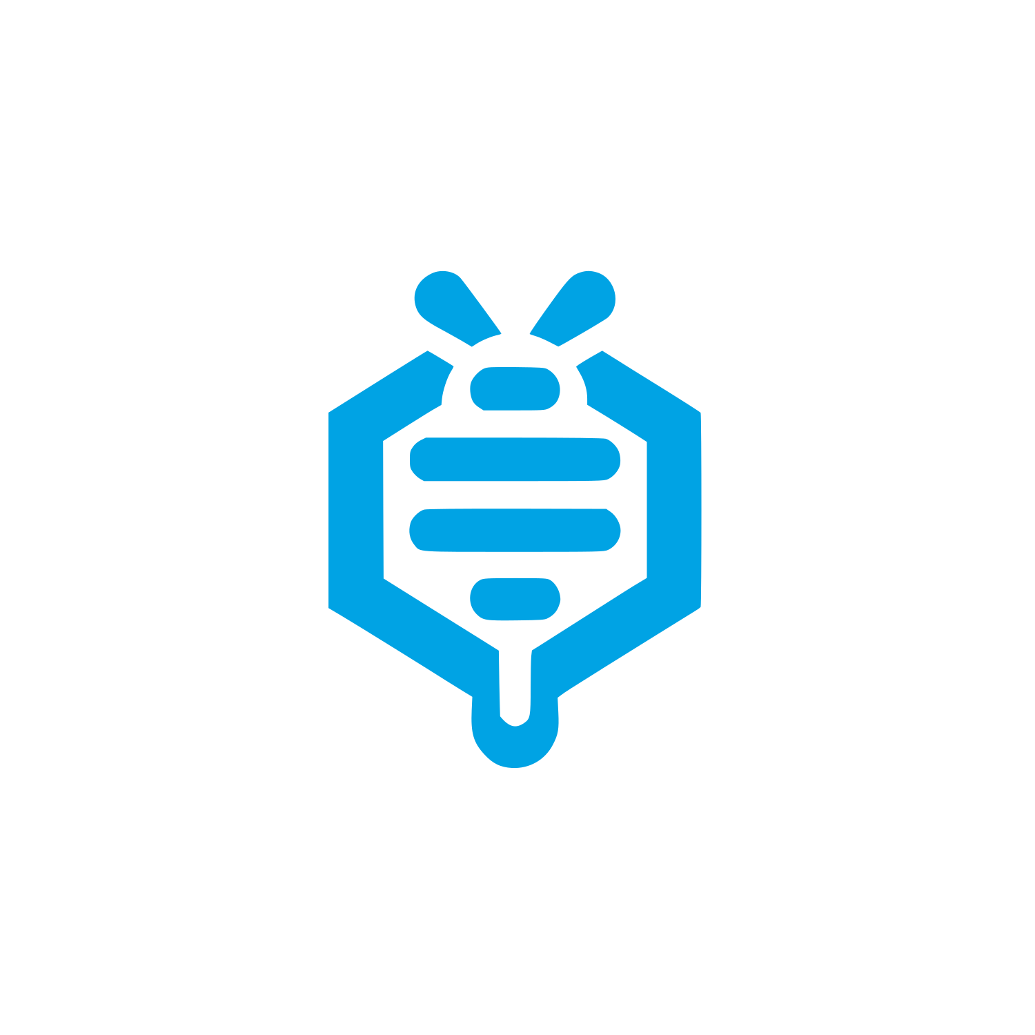 Bee Shield Logo #00a3e4