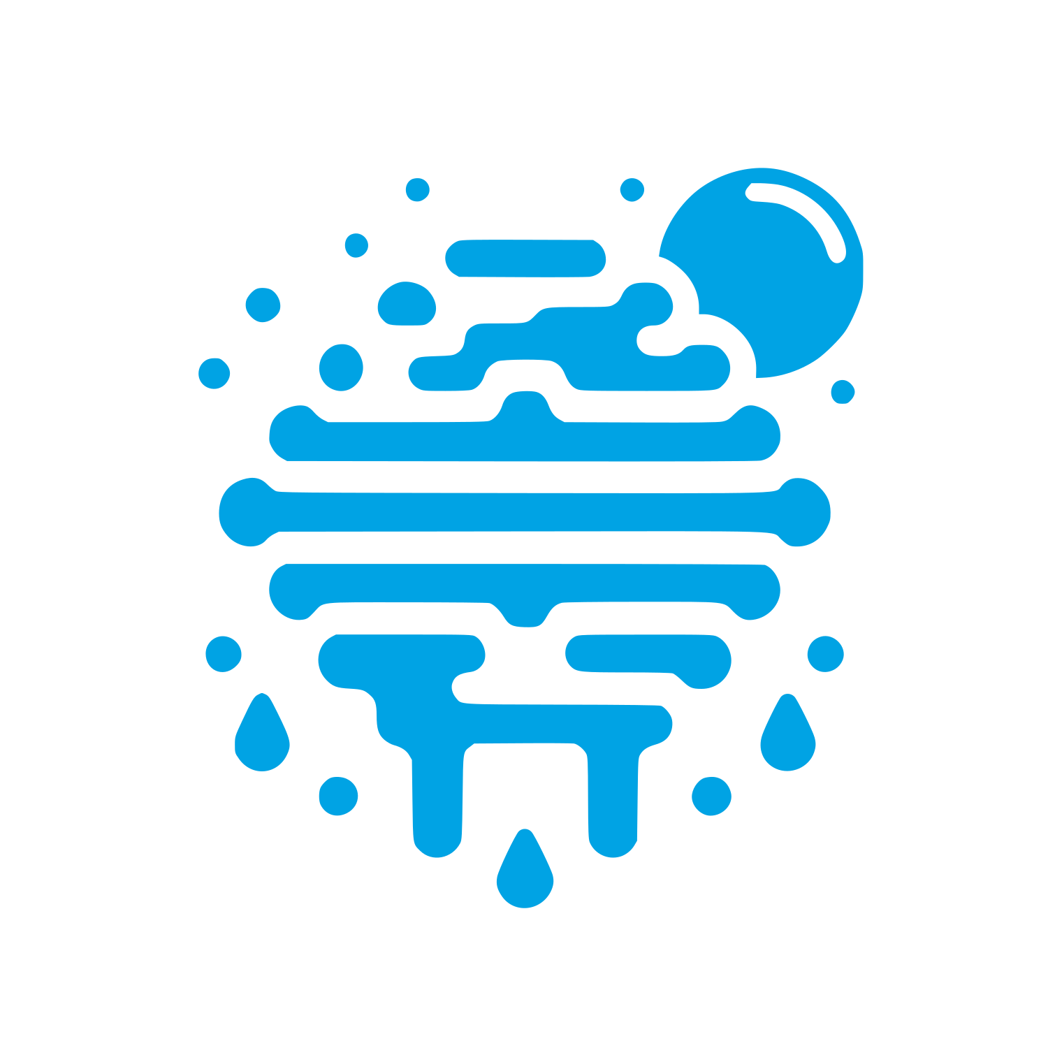 Bee Hive Logo #00a3e4