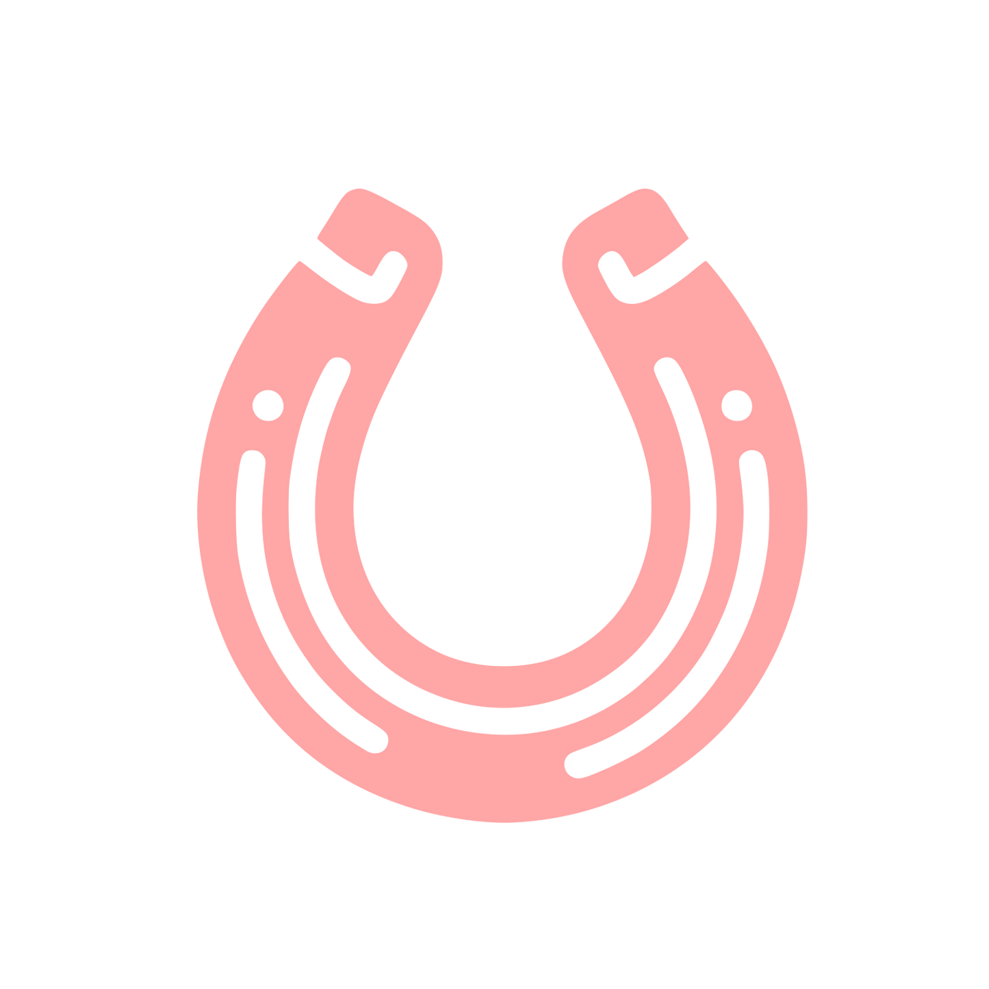 Horseshoe Logo Design #ffa6a6