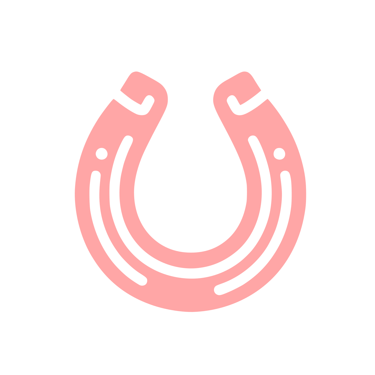 Horseshoe Logo Design #ffa6a6