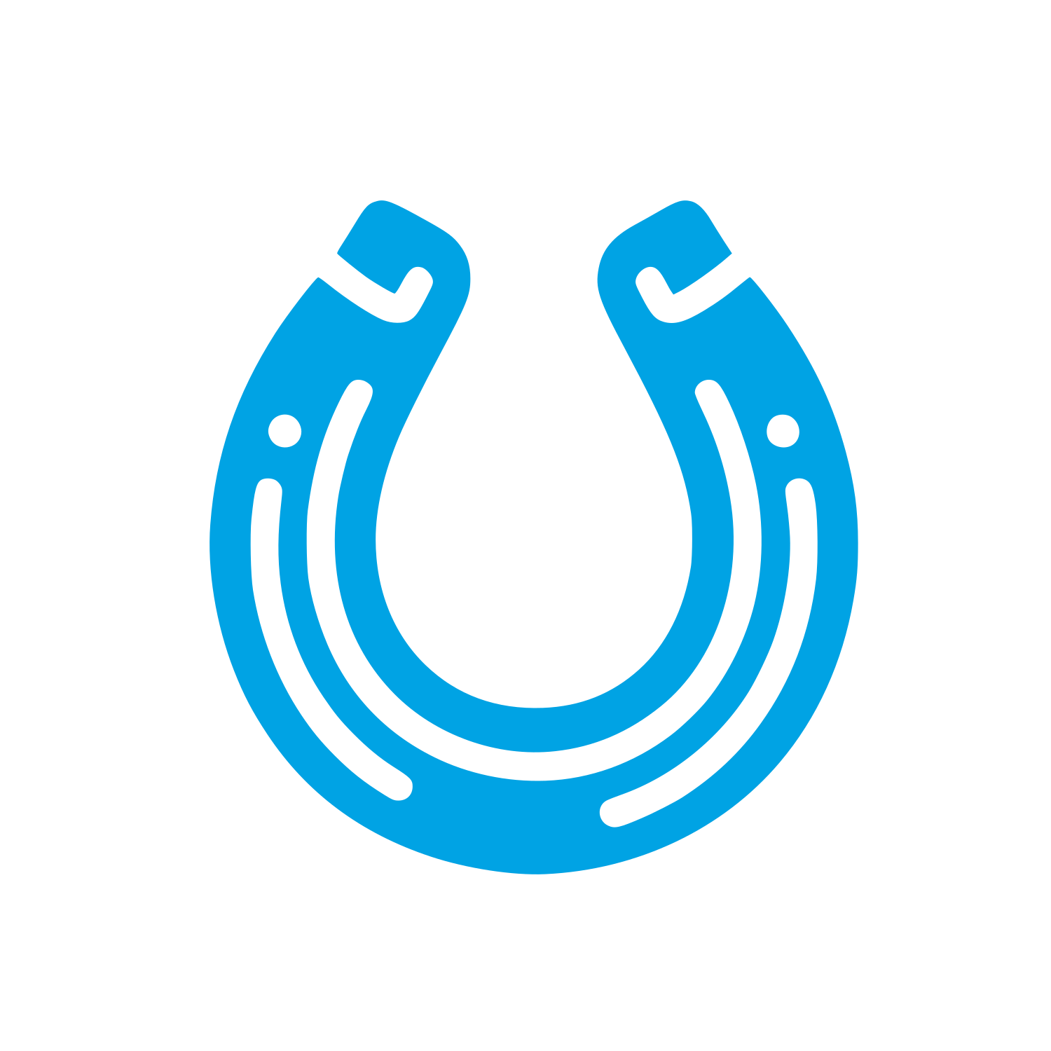 Horseshoe Logo Design #00a3e4