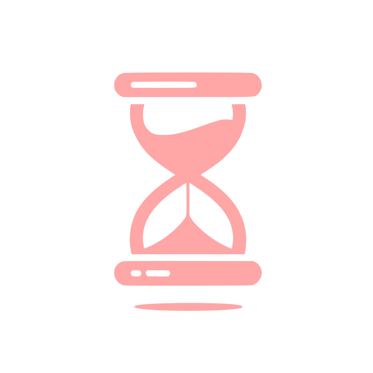 Hourglass Logo #ffa6a6