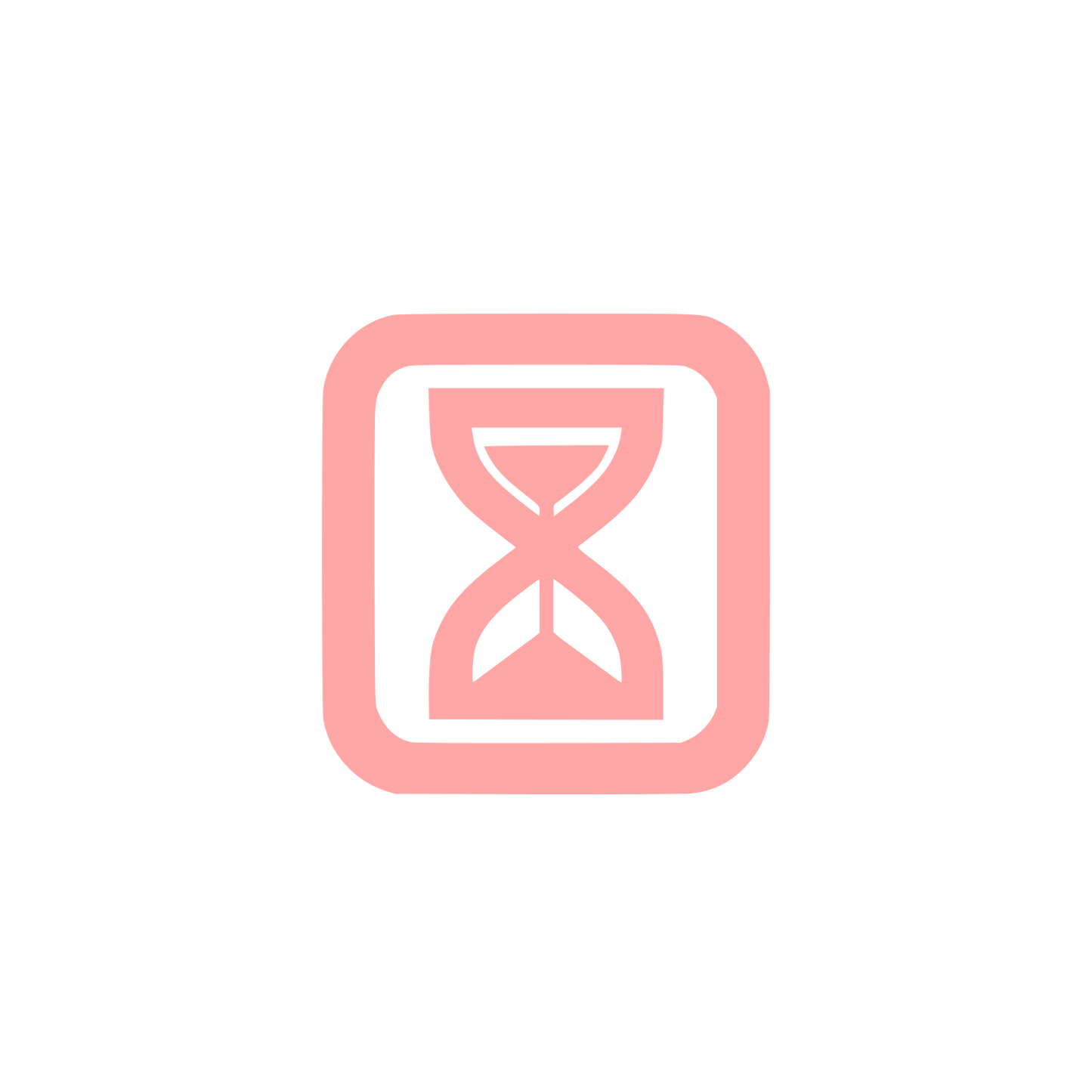 Hourglass Logo Design #ffa6a6