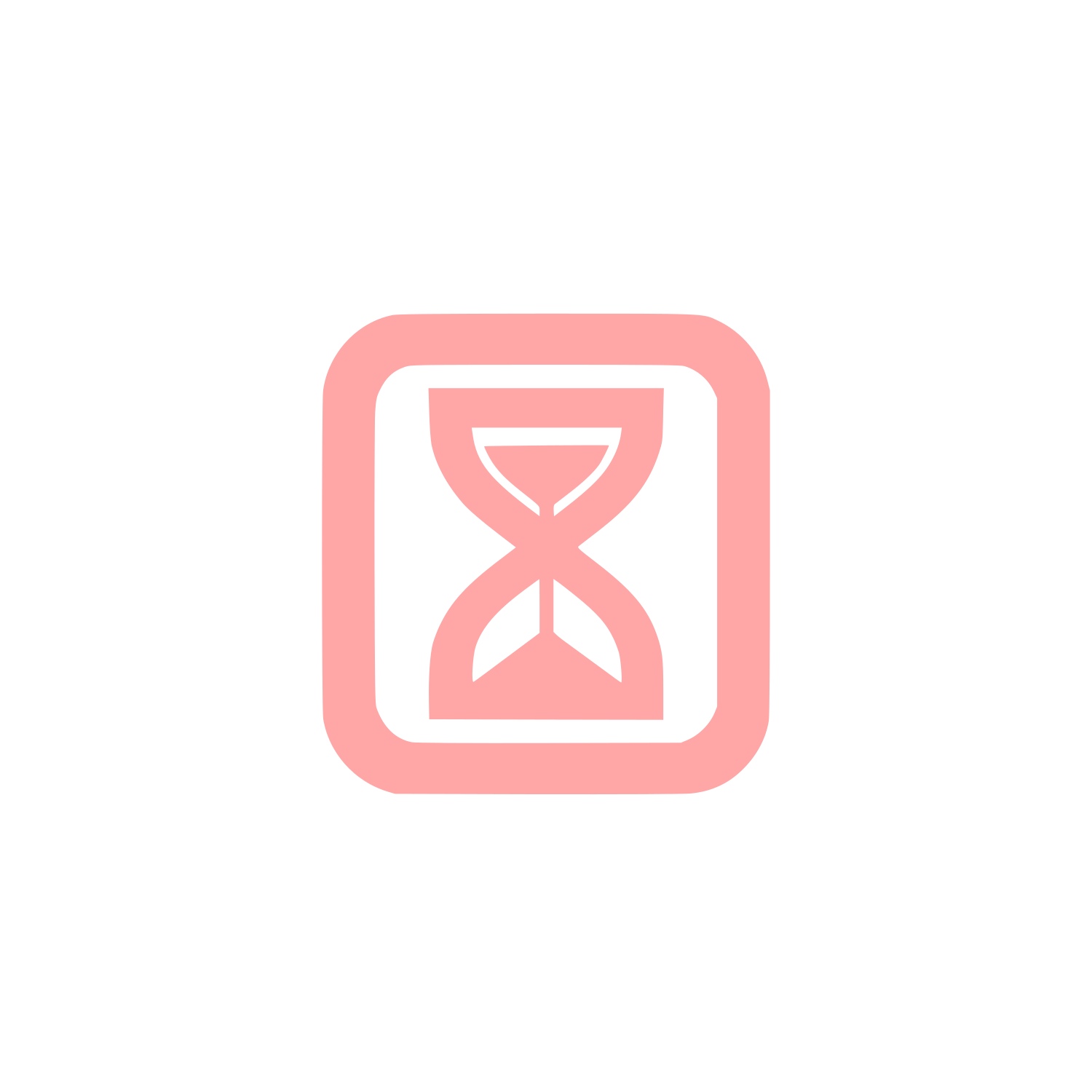 Hourglass Logo Design #ffa6a6