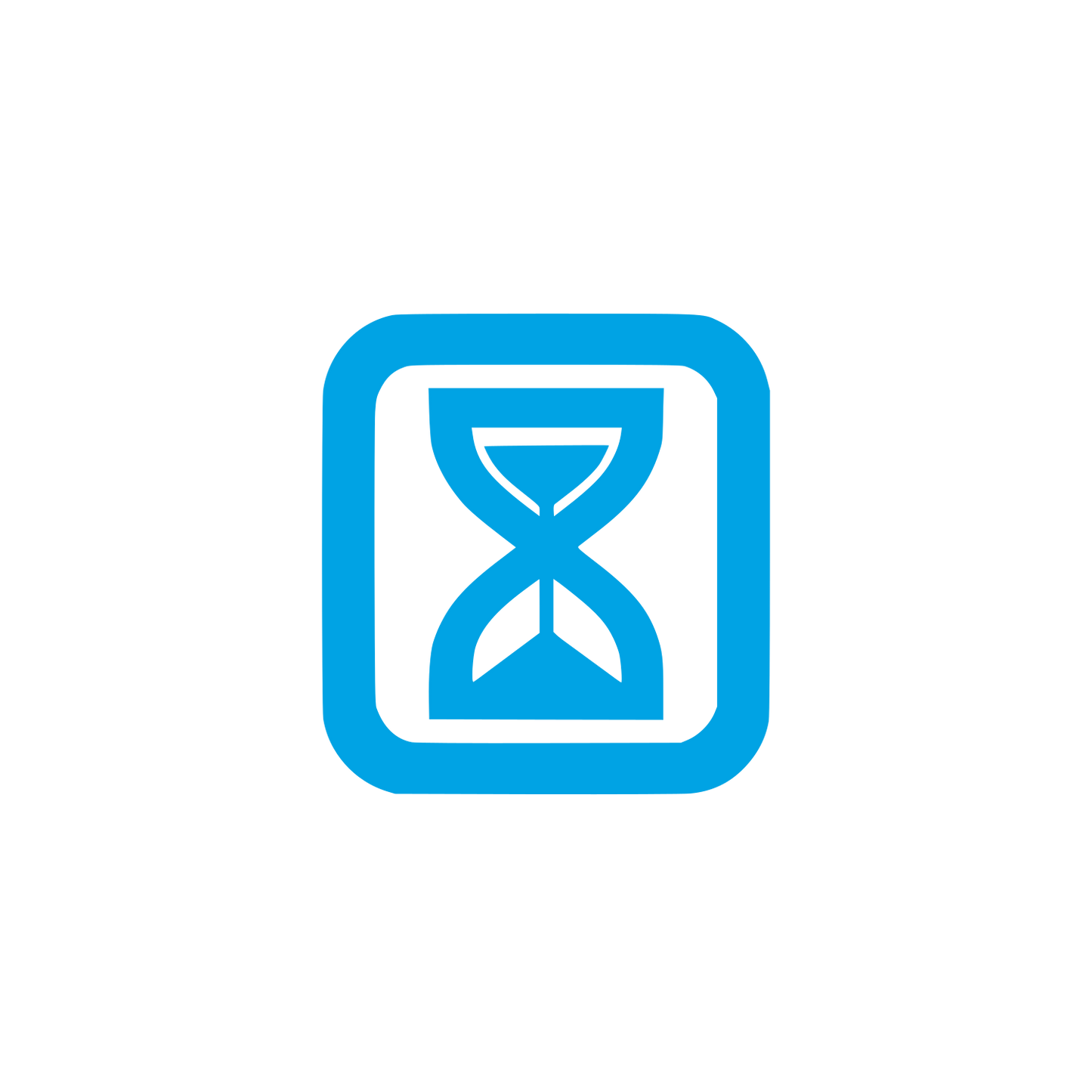 Hourglass Logo Design #00a3e4