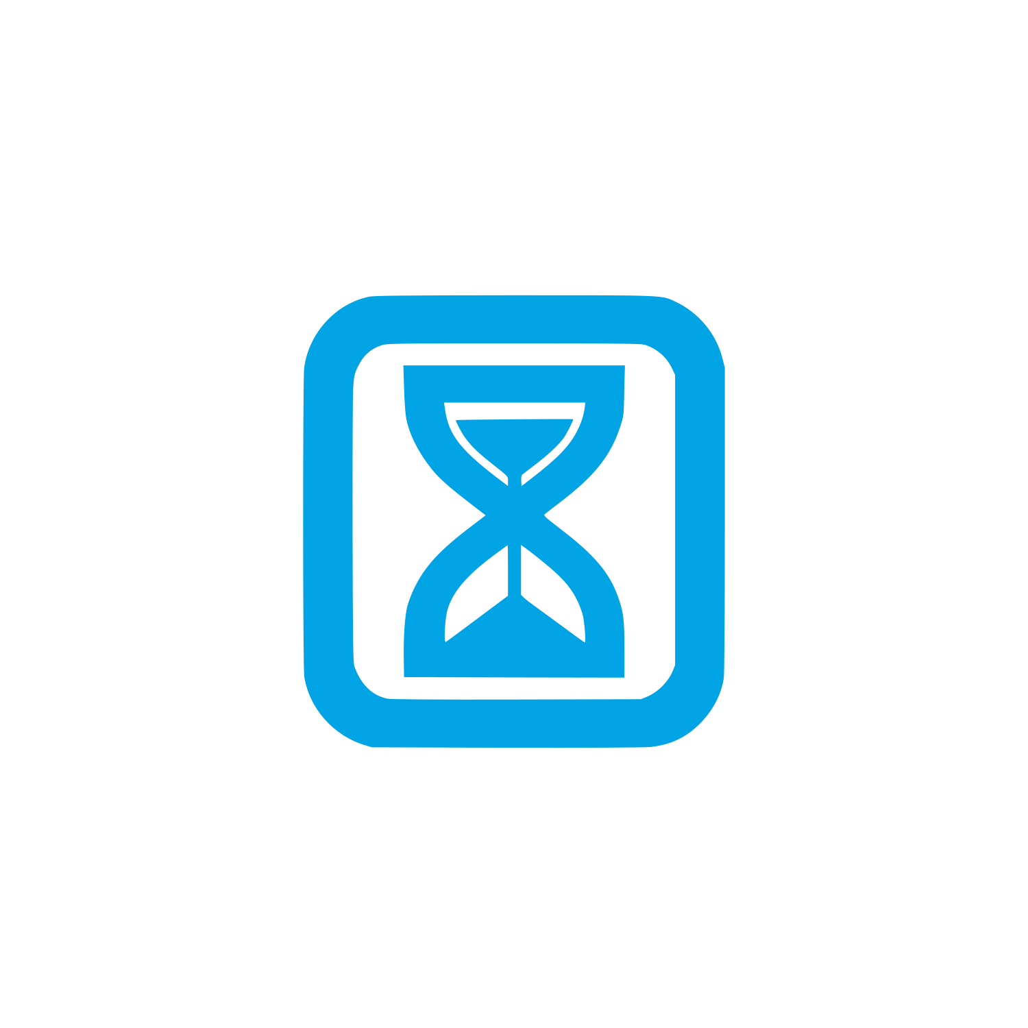 Hourglass Logo Design #00a3e4