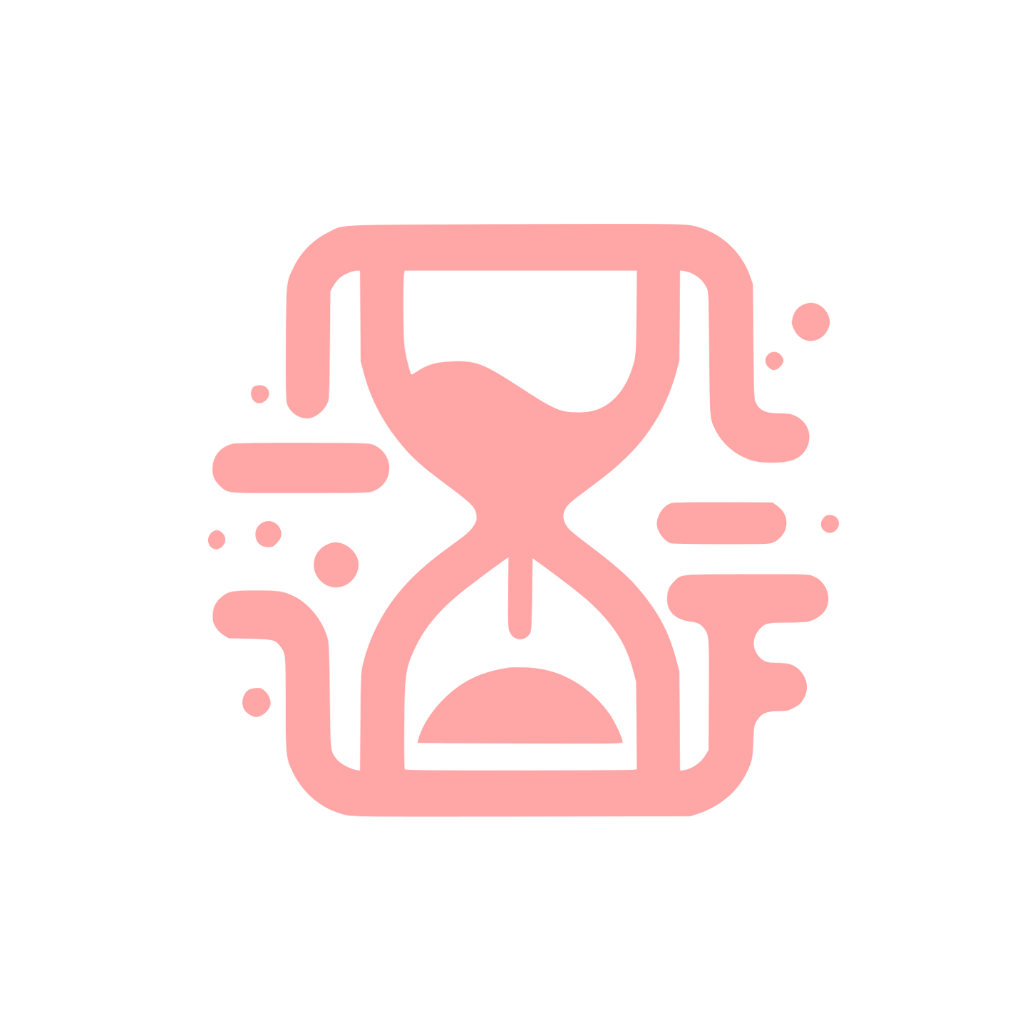 Hourglass Logo #ffa6a6