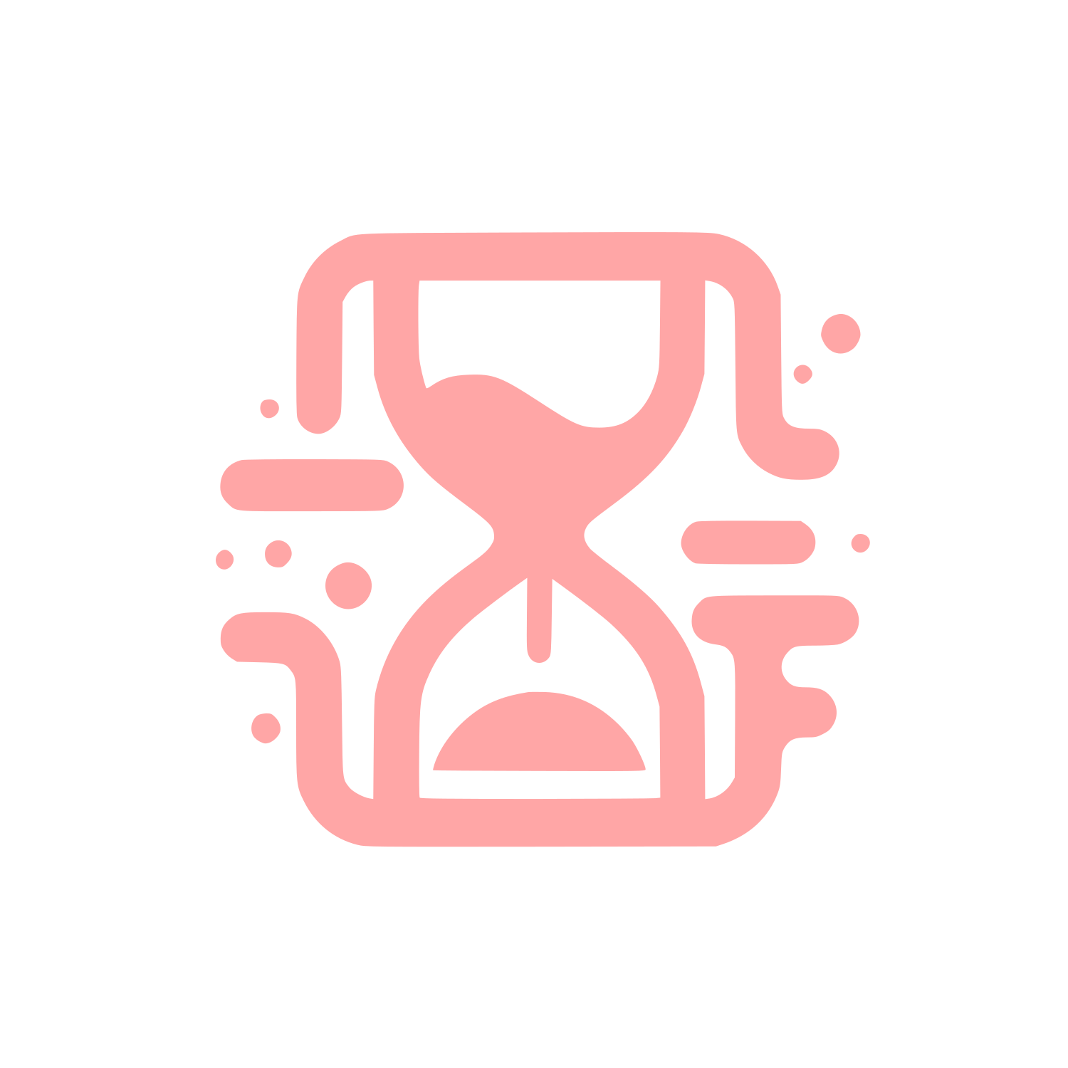 Hourglass Logo #ffa6a6