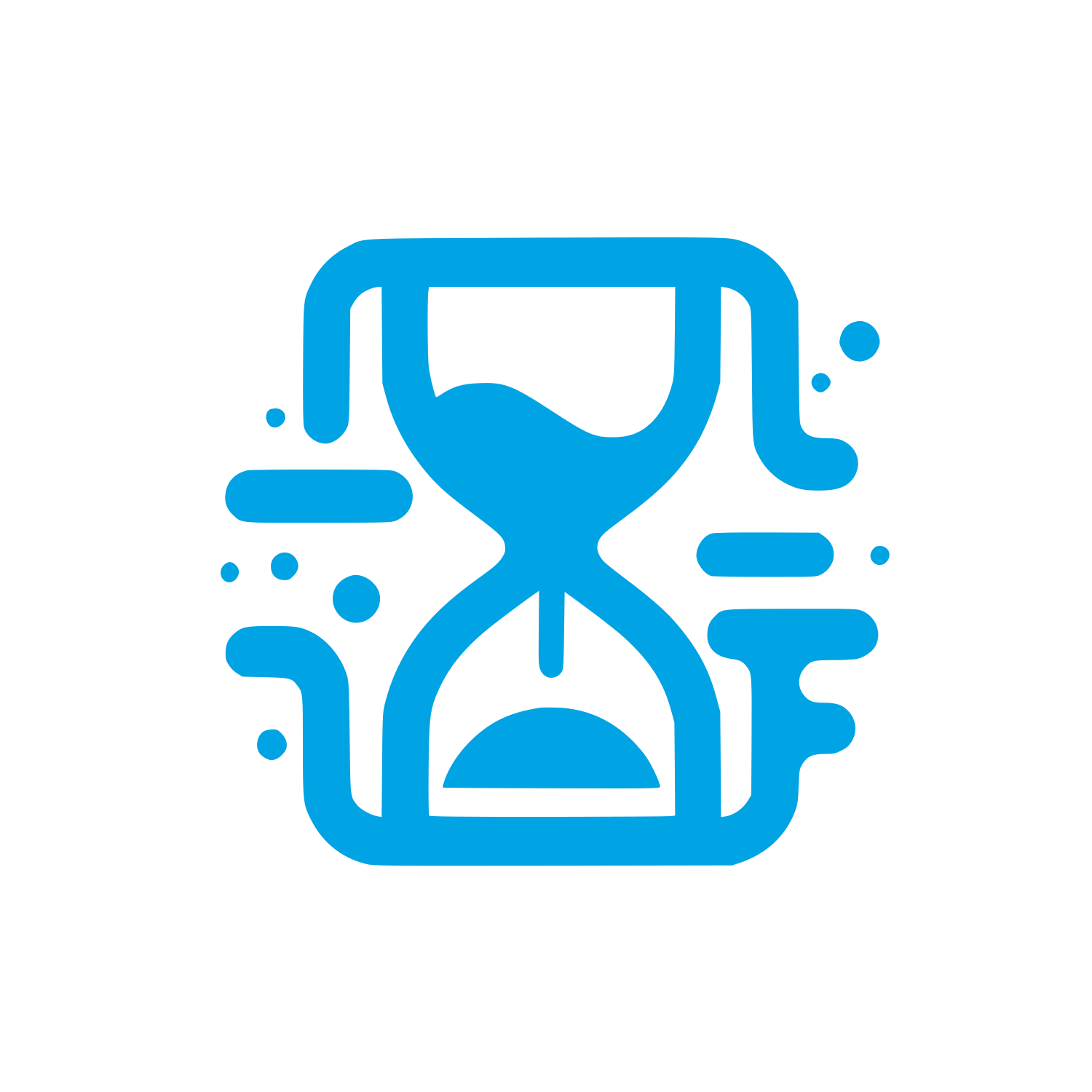 Hourglass Logo #00a3e4