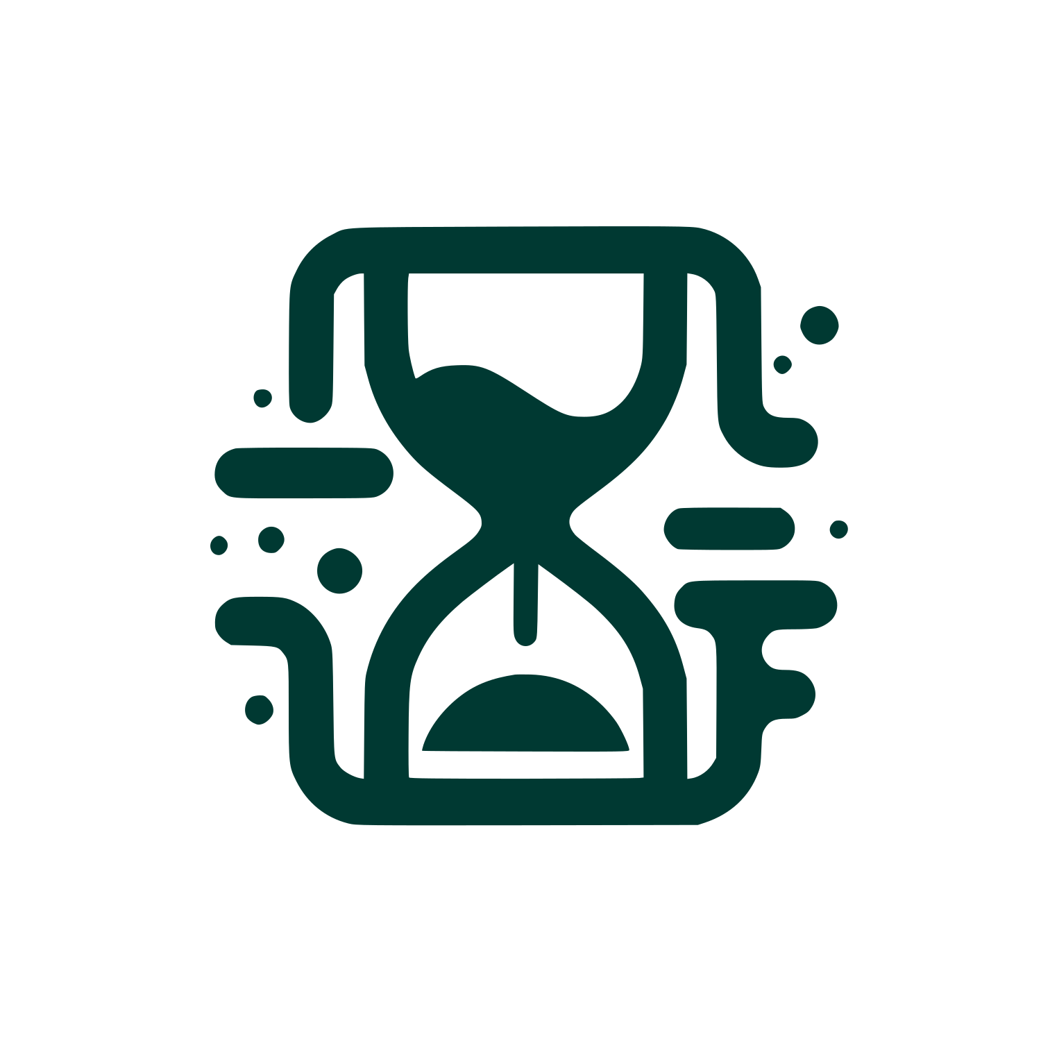 Hourglass Logo #003932