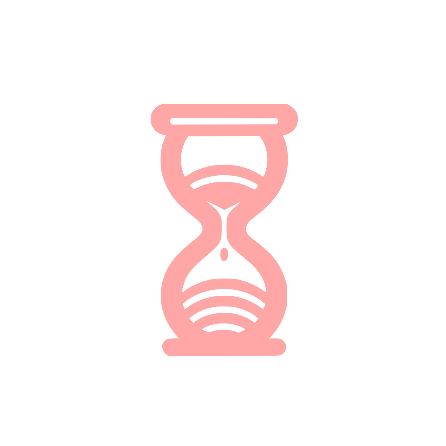 Hourglass Silhouette Logo #ffa6a6