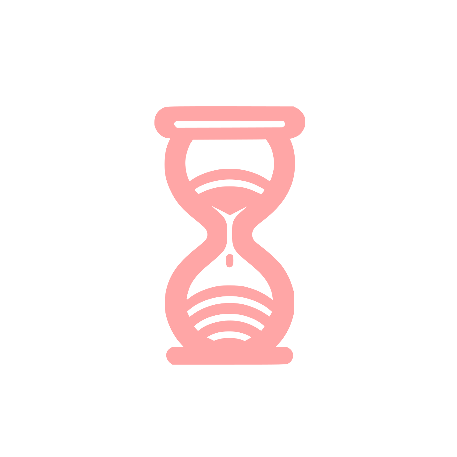 Hourglass Silhouette Logo #ffa6a6