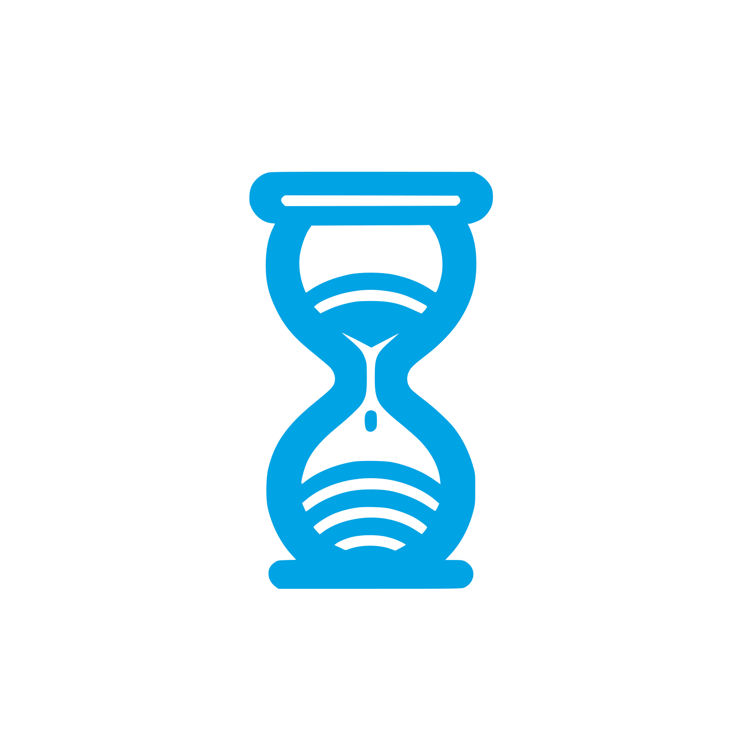 Hourglass Silhouette Logo #00a3e4